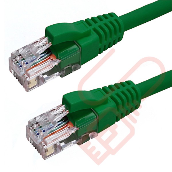 Excel Cat6 Patch Cables RJ45 UTP LSZH Snagless Booted Green
