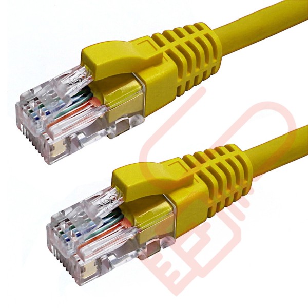 Excel Cat6 Patch Cables RJ45 UTP LSZH Snagless Booted Yellow
