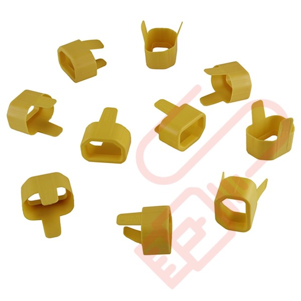 Secure Sleeve C14 into C13 Tab Yellow - 25 Pack