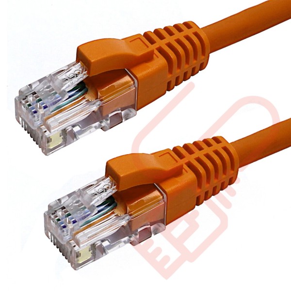Excel Cat6 Patch Cables RJ45 UTP LSZH Snagless Booted Orange