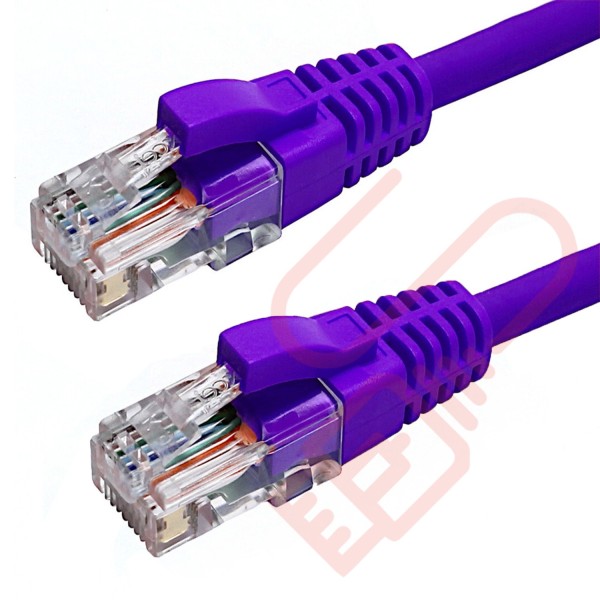 Excel Cat6 Patch Cables RJ45 UTP LSZH Snagless Booted Purple