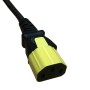 Secure Sleeve C13 into C14 Inlet Tab Yellow - 10 Pack