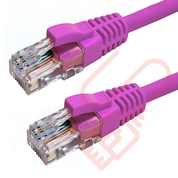 Excel Cat6 Patch Cables RJ45 UTP LSZH Snagless Booted Pink
