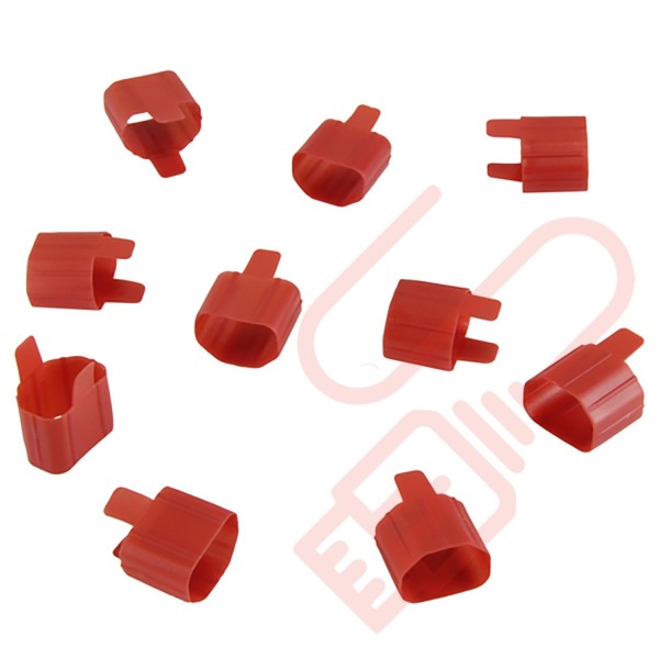 Secure Sleeve C13 into C14 Inlet Tab Red - 10 Pack