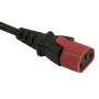 Secure Sleeve C13 into C14 Inlet Tab Red - 10 Pack