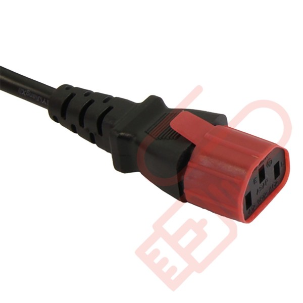 Secure Sleeve C13 into C14 Inlet Tab Red - 10 Pack