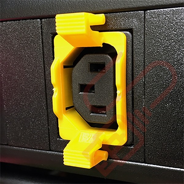 C13 PDU Outlet Lock Yellow - 10 Pack