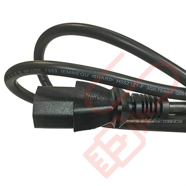 C13 to C14 LSZH H05Z1Z1-F Power Cables Black