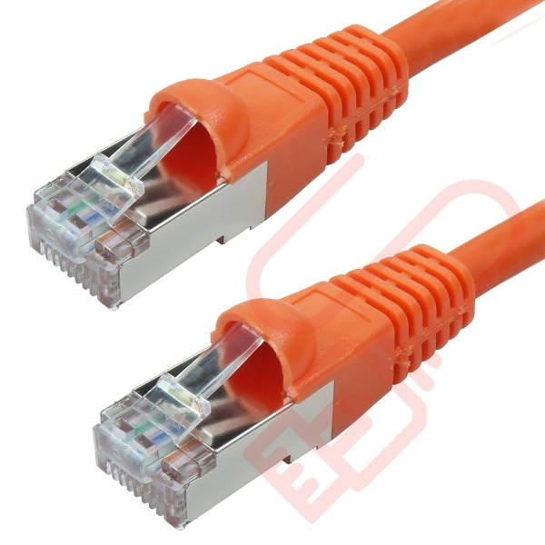 Cat6a Patch Cables RJ45 S/FTP (10G) Premium LSZH Bubble Booted Orange