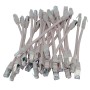 20cm (8-inch) 24 Pack in Grey - Cat6a S/FTP Premium Grade LSZH Patch Cables for 2U Patching