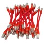 20cm (8-inch) 24 Pack in Red - Cat6a S/FTP Premium Grade LSZH Patch Cables for 2U Patching