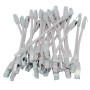 20cm (8-inch) 24 Pack in White - Cat6a S/FTP Premium Grade LSZH Patch Cables for 2U Patching