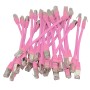 20cm Cat6a S/FTP LSZH Snagless Boot Patch Cables 24 Pack Pink