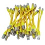 20cm (8-inch) 24 Pack in Yellow - Cat6a S/FTP Premium Grade LSZH Patch Cables for 2U Patching