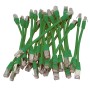 20cm (8-inch) 24 Pack in Green - Cat6a S/FTP Premium Grade LSZH Patch Cables for 2U Patching