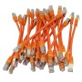20cm (8-inch) 24 Pack in Orange - Cat6a S/FTP Premium Grade LSZH Patch Cables for 2U Patching