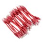 24 Pack of 20cm (8-inch) in Red - Cat6 High Grade 250MHz 24AWG LSZH Patch Cables for 2U Patching