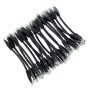 24 Pack of 20cm (8-inch) in Black - Cat6 High Grade 250MHz 24AWG LSZH Patch Cables for 2U Patching