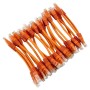 24 Pack of 20cm (8-inch) in Orange - Cat6 High Grade 250MHz 24AWG LSZH Patch Cables for 2U Patching