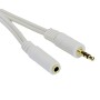 3.5mm Stereo Male to Female Extension Cable White