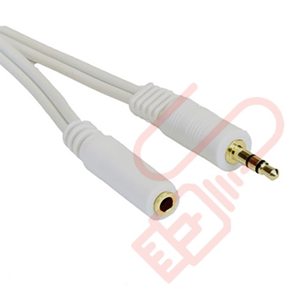 3.5mm Stereo Male to Female Extension Cable White