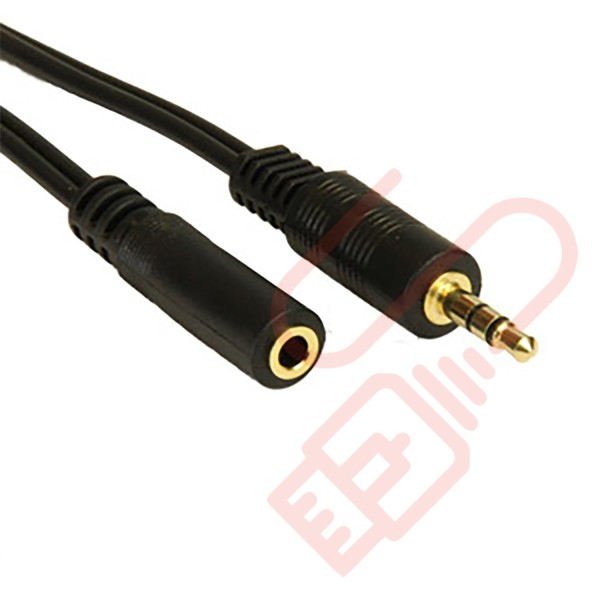 3.5mm Stereo Male to Female Extension Cable Black