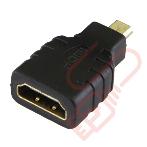 HDMI Female to HDMI Micro Male Type D Adapter - Networking Cables