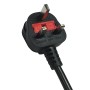 Horizontal UK Socket to UK 13A Plug with 3 Metre Trailing Cable 1.5U Rack PDU