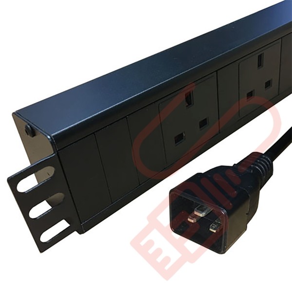 Horizontal PDU UK Socket to C20 Plug