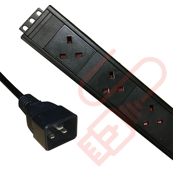 Vertical PDU UK Socket to C20 Plug
