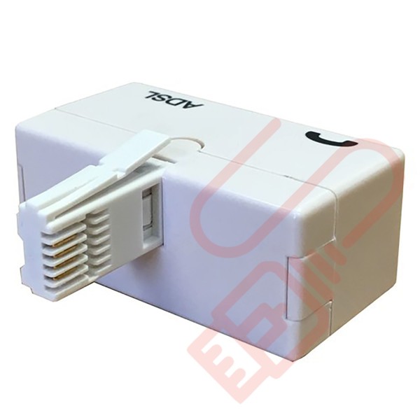 T Shape ADSL Microfilter BT Plug to BT & RJ11 Sockets - Networking Cables