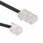 RJ11 to RJ45 Cable 4 Core Straight Through Modem Lead Black