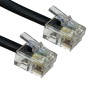 RJ12 Rollover 6 Wire Cat5e Cable Black