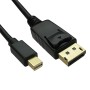 Mini Display Port Male to Display Port Male Black