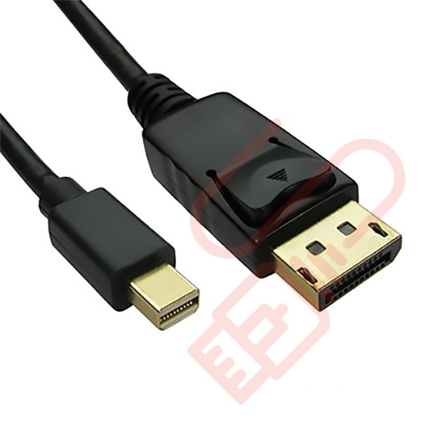 Mini Display Port Male to Display Port Male Black