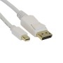 Mini Display Port Male to Display Port Male White