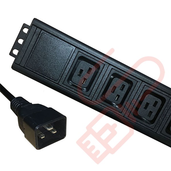 Vertical IEC (C19) Socket PDU with IEC (C20) Plug