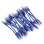 24 Pack of 20cm (8-inch) in Blue - Cat5e High Grade 125MHz 24AWG LSZH Patch Cables for 2U Patching