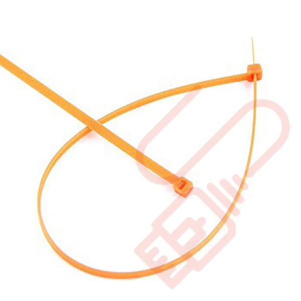 Orange Nylon Cable Ties (100 Pack)