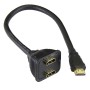 HDMI Male to 2x HDMI A Female Adapter