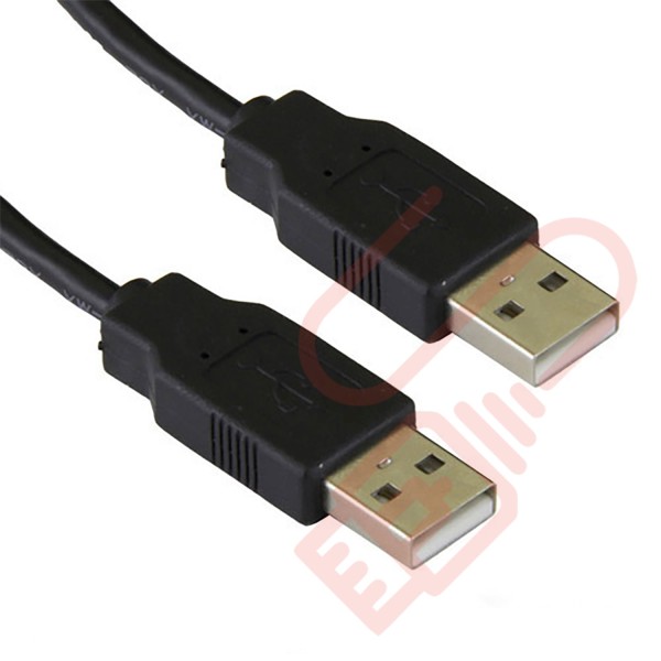 USB 2.0 A Male to A Male Data Cable Black