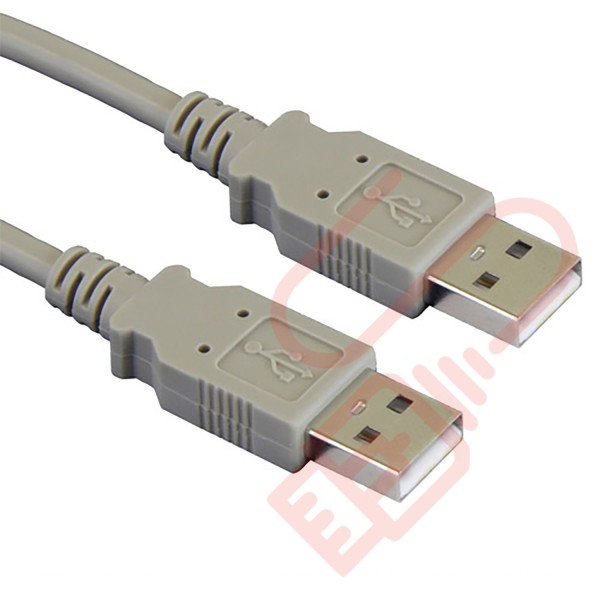 USB 2.0 Premium Data Cable A Male to A Male Beige