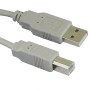 USB 2.0 A Male to B Male Premium Data Cable Beige