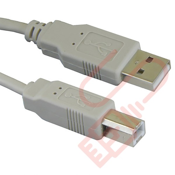 USB 2.0 A Male to B Male Premium Data Cable Beige