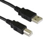 USB 2.0 A Male to B Male Premium Data Cable Black