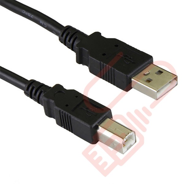 USB 2.0 A Male to B Male Premium Data Cable Black