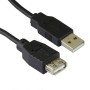 USB 2.0 A Male to A Female Extension Cable Black