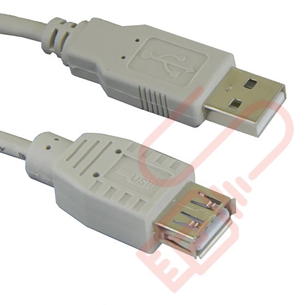 USB 2.0 A Male to A Female Extension Cable Beige