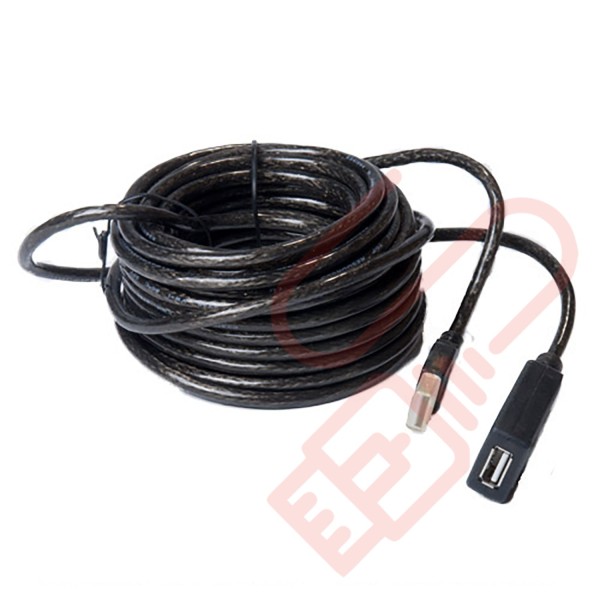 USB 2.0 Active Repeater Cable A Male to A Female Black