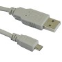 1.8 Metre USB 2.0 Data Cable A Male to MICRO B Beige